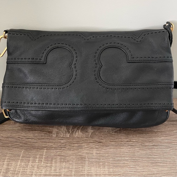 Tory Burch Amalie Leather Foldover Crossbody Clutch - Picture 3 of 13
